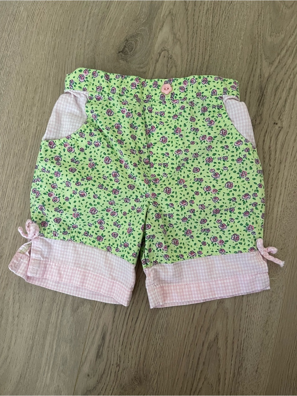 Vintage Starting Out Floral Green and Pink pants (6 months)
